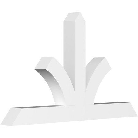 Ekena Millwork Richland Architectural Grade PVC Gable Bracket, 72"W x 42"H x 6"D x 6"F, 14/12 Pitch GBP072X42X0606RIC00